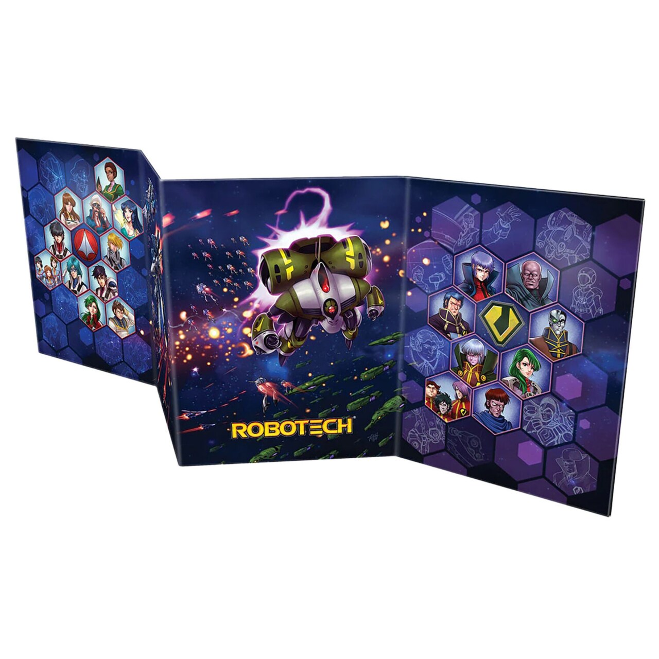 Strange Machine Games: Robotech: The Macross Saga Roleplaying Game - Master Screen - Tri-Fold, Tabletop Game Accessory, RPG Guide, Officially Licensed
